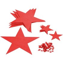 Set de estrellas de Navidad en fieltro personalizado rojo Set de estrellas de Navidad en fieltro personalizado rojo