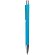 Bolígrafo de plástico aplicaciones plateadas azul claro