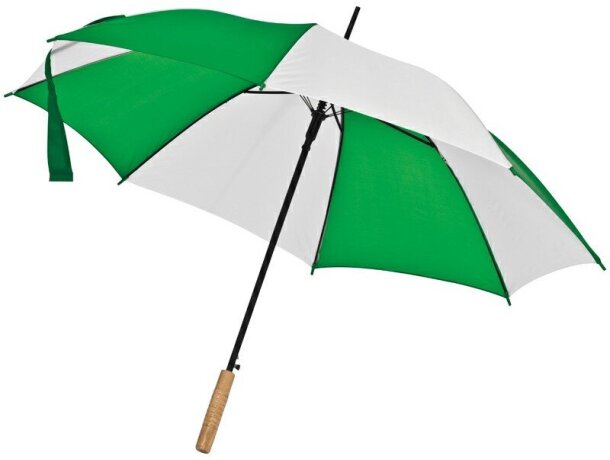 Paraguas automático bicolor mango recto personalizado