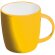 Taza de cerámica uniforme de colores personalizada amarilla