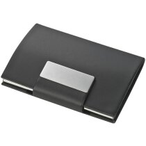 Tarjetero con cubierta de simil piel personalizado negro Tarjetero con cubierta de simil piel personalizado negro