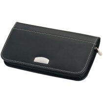 Cartera de viaje en piel negra Cartera de viaje en piel negra