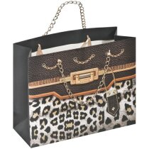 Bolsa de ragalo con asas de cadenas metálicas. Bolsa de ragalo con asas de cadenas metálicas.