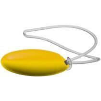 Etiqueta de equipaje con forma de cápsula personalizada amarilla Etiqueta de equipaje con forma de cápsula personalizada amarilla