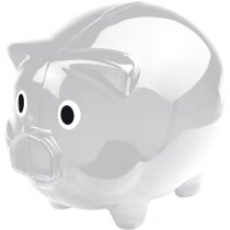 Hucha con forma de cerdito de colores transparente personalizada Hucha con forma de cerdito de colores transparente personalizada