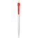 Bolígrafo de plástico con pulsador y clip a color rojo barato