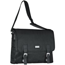 Bolsa con solapa para ordenador personalizada negra Bolsa con solapa para ordenador personalizada negra