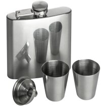 Petaca con vasitos plata Petaca con vasitos plata