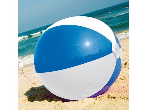 Pelota hinchable de playa bicolor 40 cm