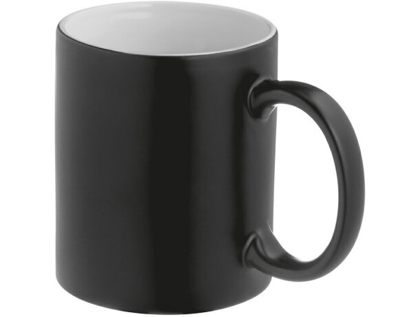 Taza de cerámica cónica cambia color para sublimación negra merchandising