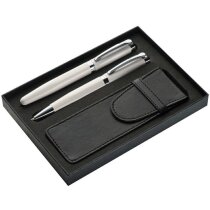Set de estilográfica y bolígrafo en blanco personalizado blanco Set de estilográfica y bolígrafo en blanco personalizado blanco