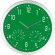 Reloj de pared redondo con esfera de color verde