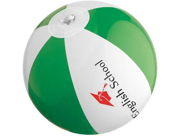 Pelota Playa Rayas 40cm + 2 Cuerdas Resorte: PVC Inflable, Para Piscina O Arena, Juguete Verano