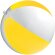 Pelota hinchable de playa bicolor 40 cm personalizada amarilla