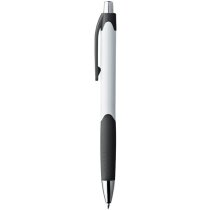 Bolígrafo de plástico en blanco con caucho
