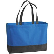 Bolsa de la compra de colores combinados azul personalizada Bolsa de la compra de colores combinados azul personalizada