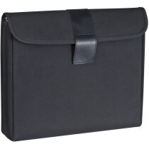 Estuche con tapa y forro plateado para ordenador negro Estuche con tapa y forro plateado para ordenador negro