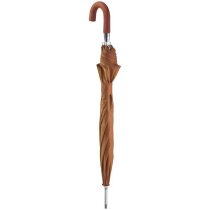 Paraguas automático con mango curvo de eva personalizado marron Paraguas automático con mango curvo de eva personalizado marron