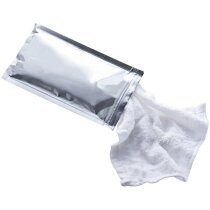 Toallita húmeda para manos en sobre individual personalizada plata Toallita húmeda para manos en sobre individual personalizada plata