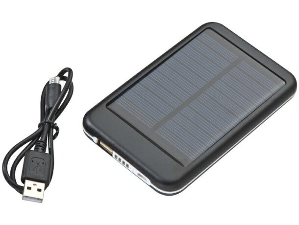 Powerbank solar personalizado negro Powerbank solar personalizado negro