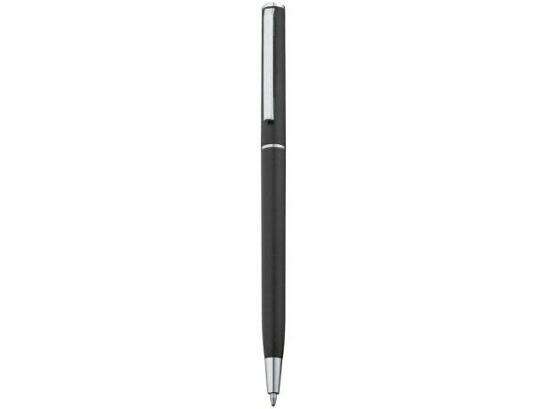 Bolígrafo fino con clip metálico personalizado negro Bolígrafo fino con clip metálico personalizado negro