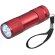 Linterna de aluminio de 9 luces led personalizada roja