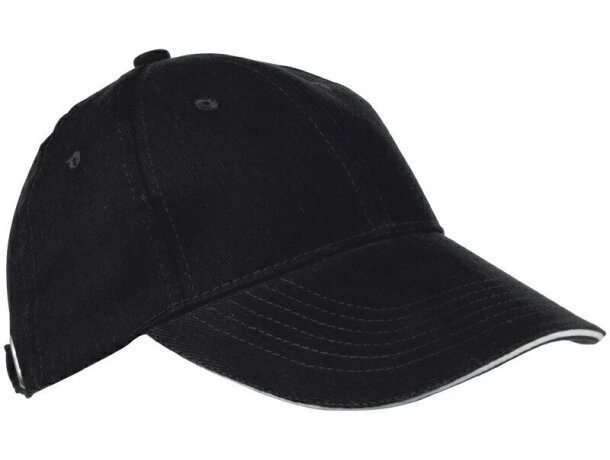 Gorra de colores con diseño béisbol negra