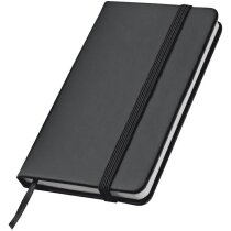 Libreta de notas con hojas rayadas negra