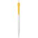 Bolígrafo de plástico con pulsador y clip a color amarillo