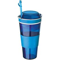 Taza con compartimento aperitivos azul Taza con compartimento aperitivos azul