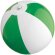 Pelota de playa con rayas bicolor personalizada verde