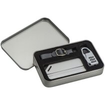 Set para viaje con cerradura plata Set para viaje con cerradura plata