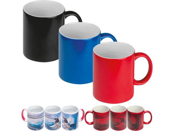 Taza mágica Cambiacolor de cerámica termosensible 325 ml detalle 1