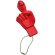 Memoria grabado usb 8gb en forma de mano personalizada roja