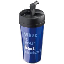 Taza termo hermética para personalizar con papel a todo color negra Taza termo hermética para personalizar con papel a todo color negra