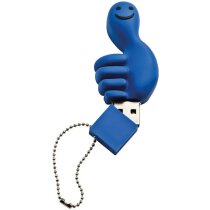 Memoria usb 8gb en forma de mano azul personalizado