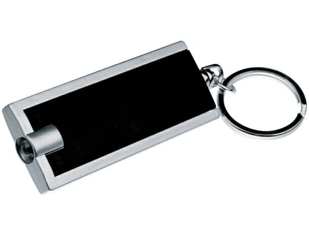 Llavero plano con luz led personalizado negro Llavero plano con luz led personalizado negro