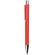 Bolígrafo de plástico aplicaciones plateadas rojo