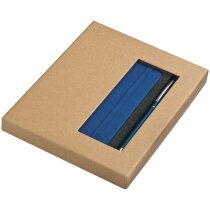Set con cuadreno y bolígrafo personalizado azul Set con cuadreno y bolígrafo personalizado azul