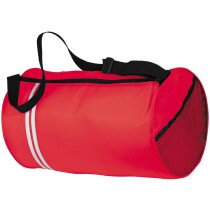 Bolsa de deporte con dos rayas decorativas personalizada roja Bolsa de deporte con dos rayas decorativas personalizada roja