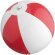 Pelota de playa con rayas bicolor roja merchandising