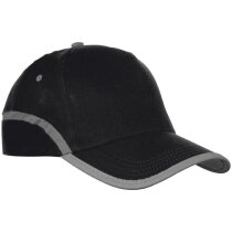Gorra con borde reflectante personalizada negra Gorra con borde reflectante personalizada negra