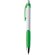 Bolígrafo de plástico en blanco con caucho verde