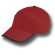 Gorra de béisbol para merchandising con ribete en visera en algodón Border Rojo