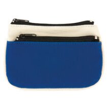 Monederos bicolor de poliester cremallera doble