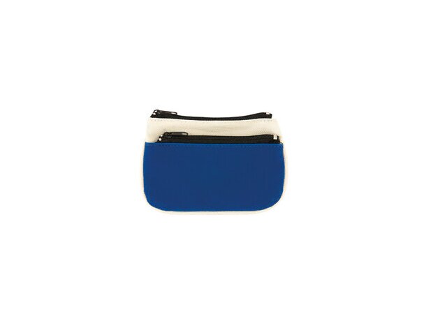Monederos bicolor de poliester cremallera doble
