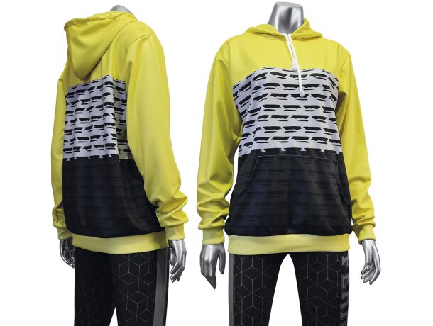 Sudadera con capucha personalizada Cilium en poliéster blanco