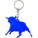 Llavero de mascotas personalizado con forma de toro de aluminio