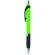 Bolígrafo de plástico con sujeción en negro verde