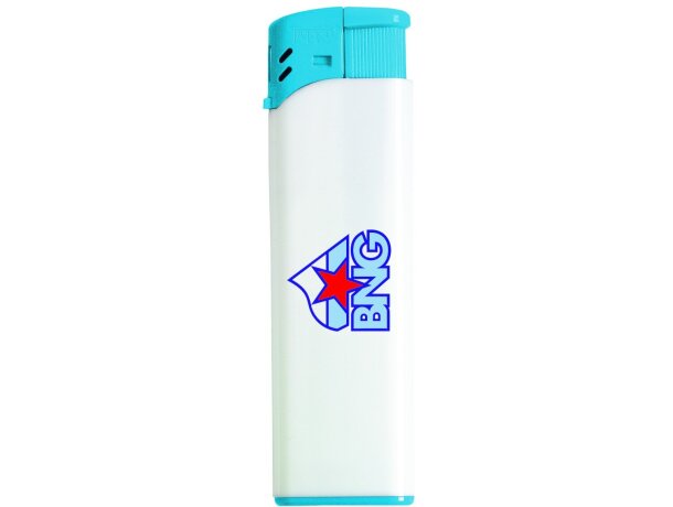 Encendedor personalizado eléctrico Karma recargable con sistema piezo personalizado azul